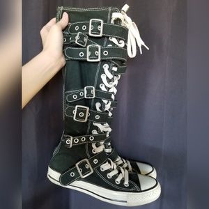 Buckled Knee High Converse All-Stars